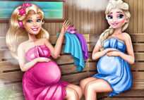 Cute Mommies Pregnant Sauna