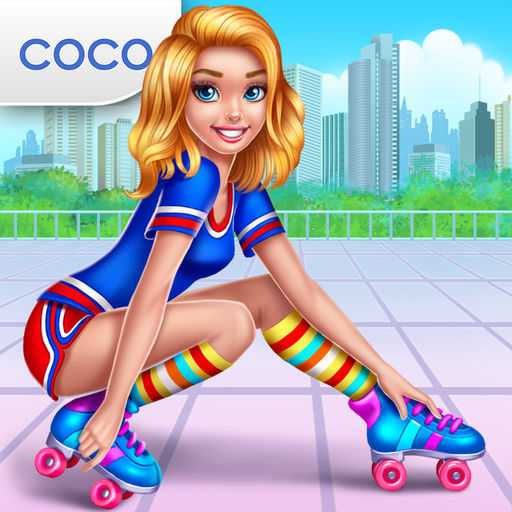 Coco play. Мультяшная девочка на роликах. Мультяшная девушка на роликах. Игры Коко для девочек. Игра девочка на роликах.